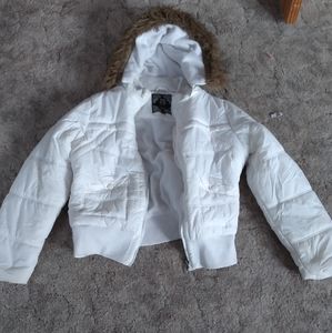 Size XL Girls White Winter Coat